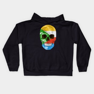 Comoros Flag Skull - Gift for Comoran With Roots From Comoros Kids Hoodie